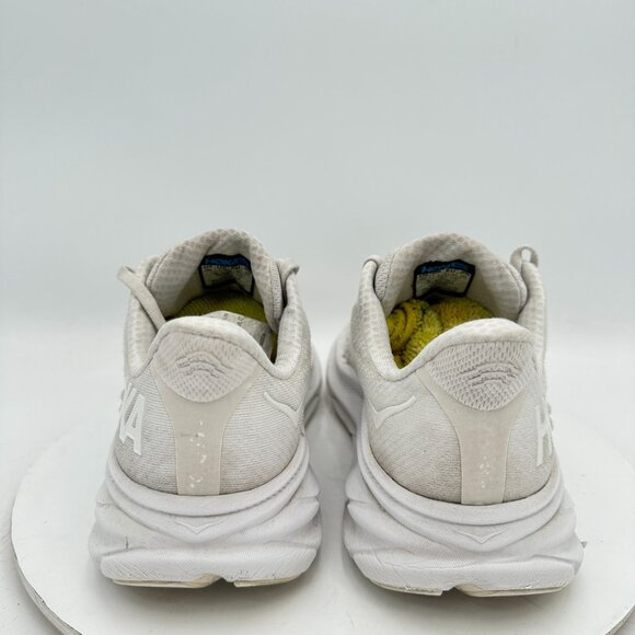 Hoka One One Clifton 9 Low Women Size 9B 1127896-WWH Triple White Running Shoes - Picture 5 of 11